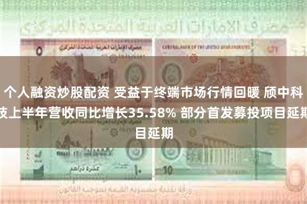 个人融资炒股配资 受益于终端市场行情回暖 颀中科技上半年营收同比增长35.58% 部分首发募投项目延期