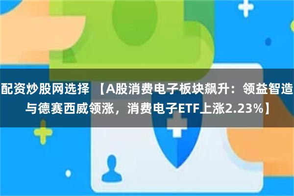 配资炒股网选择 【A股消费电子板块飙升：领益智造与德赛西威领涨，消费电子ETF上涨2.23%】