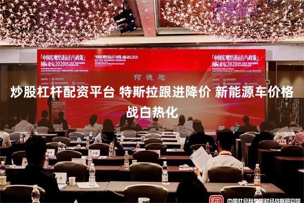 炒股杠杆配资平台 特斯拉跟进降价 新能源车价格战白热化