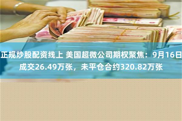 正规炒股配资线上 美国超微公司期权聚焦：9月16日成交26.49万张，未平仓合约320.82万张