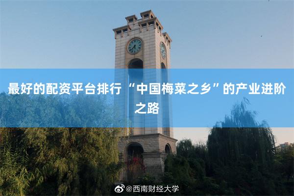 最好的配资平台排行 “中国梅菜之乡”的产业进阶之路