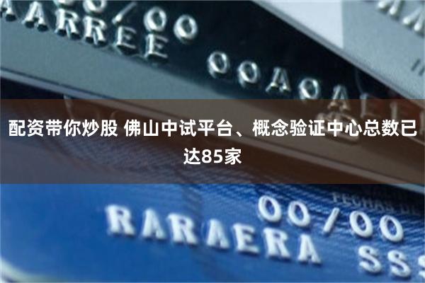 配资带你炒股 佛山中试平台、概念验证中心总数已达85家