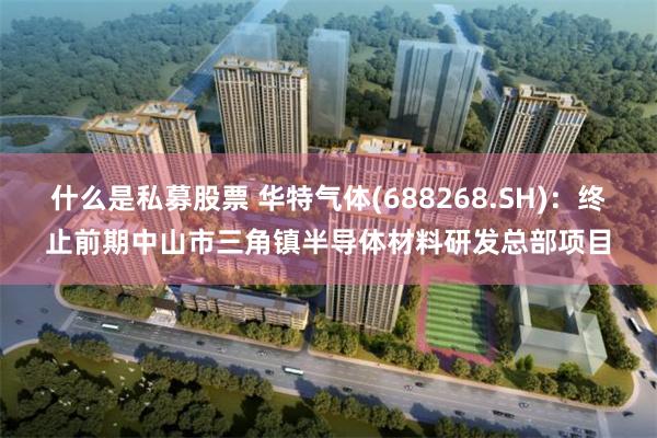 什么是私募股票 华特气体(688268.SH)：终止前期中山市三角镇半导体材料研发总部项目