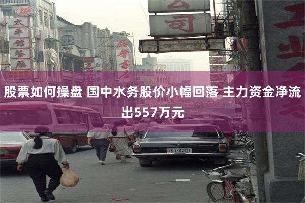 股票如何操盘 国中水务股价小幅回落 主力资金净流出557万元