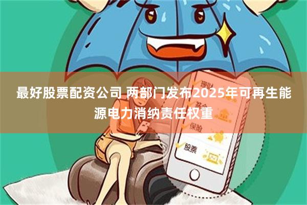 最好股票配资公司 两部门发布2025年可再生能源电力消纳责任权重